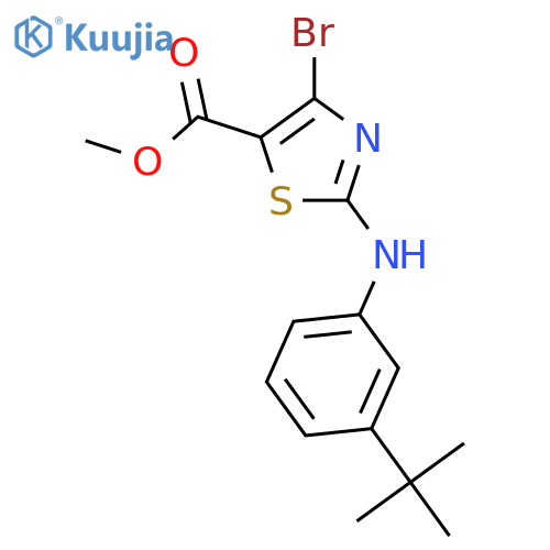 Methyl 4-bromo-2-(3-tert-butylphenylamino)thiazole-5-carboxylate structure