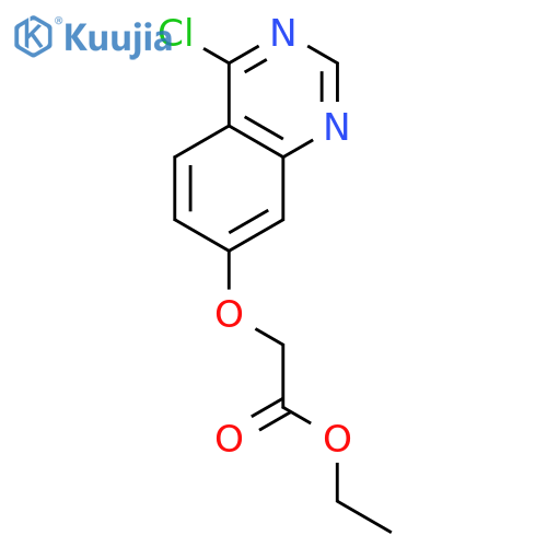 (4-Chloro-quinazolin-7-yloxy)-acetic acid ethyl ester structure