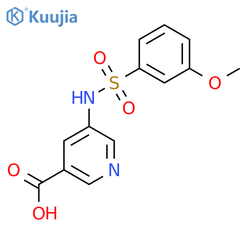 5-(3-methoxybenzenesulfonamido)pyridine-3-carboxylic acid structure
