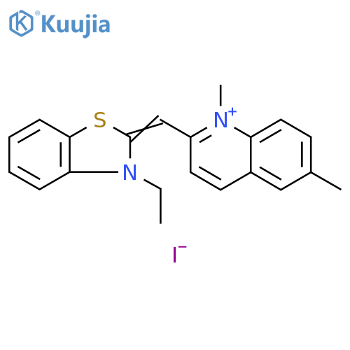 Quinolinium,2-[(3-ethyl-2(3H)-benzothiazolylidene)methyl]-1,6-dimethyl-, iodide structure