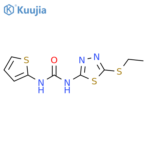 3-[5-(ethylsulfanyl)-1,3,4-thiadiazol-2-yl]-1-(thiophen-2-yl)urea structure
