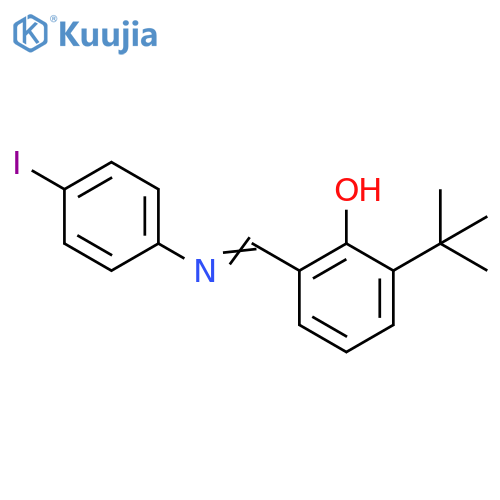 Phenol, 2-(1,1-dimethylethyl)-6-[[(4-iodophenyl)imino]methyl]- structure