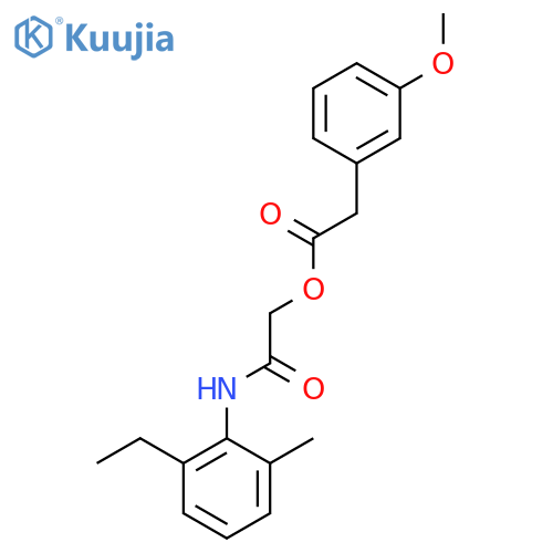 [(2-ethyl-6-methylphenyl)carbamoyl]methyl 2-(3-methoxyphenyl)acetate structure