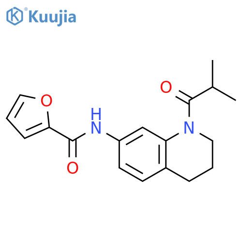 N-[1-(2-methylpropanoyl)-1,2,3,4-tetrahydroquinolin-7-yl]furan-2-carboxamide structure