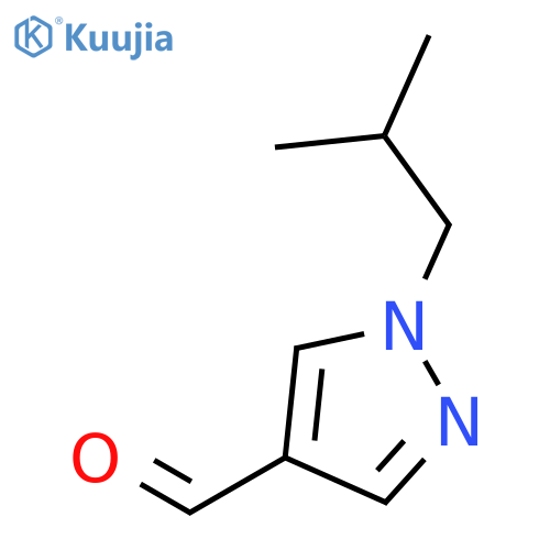 1-(2-methylpropyl)-1H-pyrazole-4-carbaldehyde structure