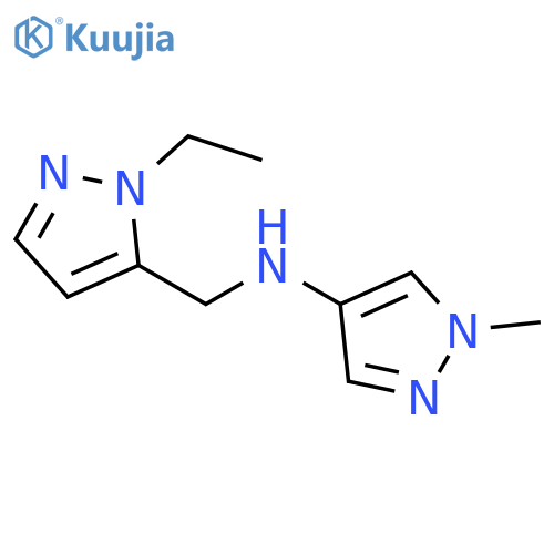 N-(1-ethyl-1H-pyrazol-5-yl)methyl-1-methyl-1H-pyrazol-4-amine structure