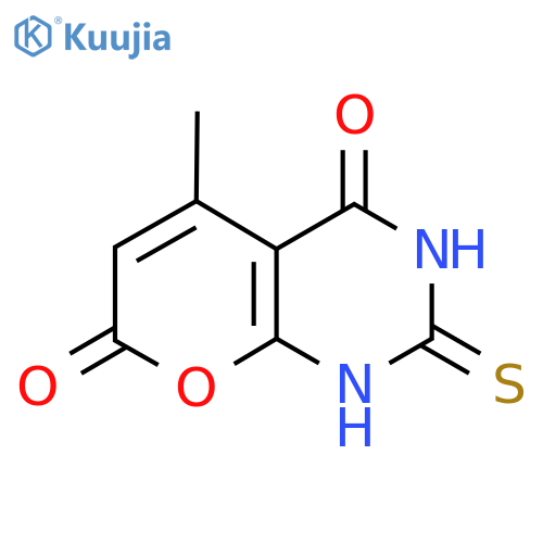 5-Methyl-2-sulfanylidene-1H-pyrano[2,3-d]pyrimidine-4,7-dione structure
