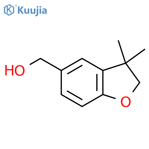 (3,3-dimethyl-2,3-dihydro-1-benzofuran-5-yl)methanol structure