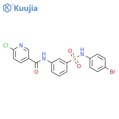 N-[3-[[(4-Bromophenyl)amino]sulfonyl]phenyl]-6-chloro-3-pyridinecarboxamide structure