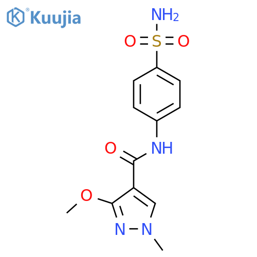 3-methoxy-1-methyl-N-(4-sulfamoylphenyl)-1H-pyrazole-4-carboxamide structure