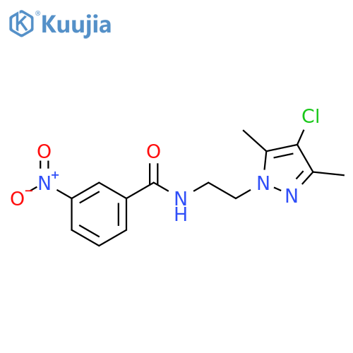 N-[2-(4-Chloro-3,5-dimethyl-1H-pyrazol-1-yl)ethyl]-3-nitrobenzamide structure