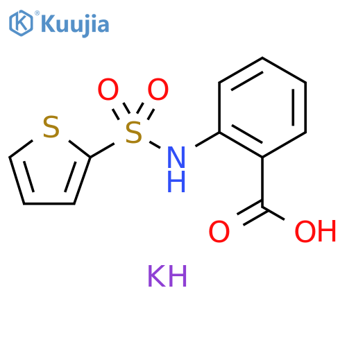 potassium 2-(thiophene-2-sulfonamido)benzoate structure