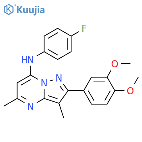 2-(3,4-dimethoxyphenyl)-N-(4-fluorophenyl)-3,5-dimethylpyrazolo[1,5-a]pyrimidin-7-amine structure
