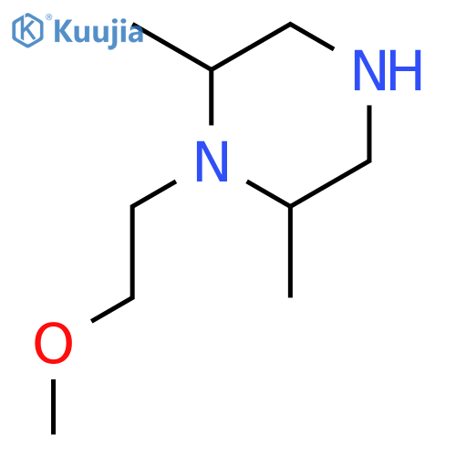 1-(2-methoxyethyl)-2,6-dimethylpiperazine structure