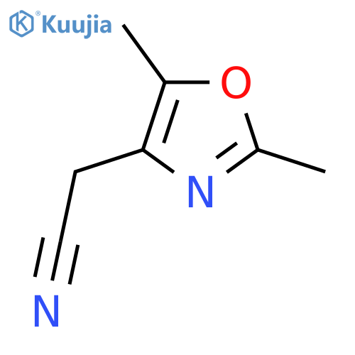 2-(dimethyl-1,3-oxazol-4-yl)acetonitrile structure