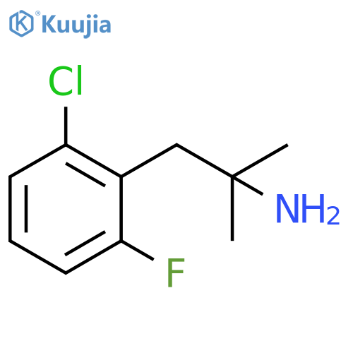 1-(2-chloro-6-fluorophenyl)-2-methylpropan-2-amine structure