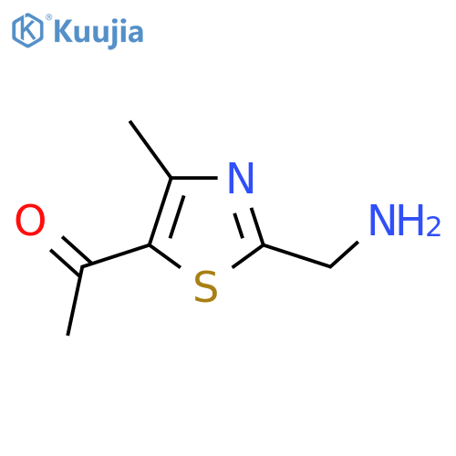 Ethanone, 1-[2-(aminomethyl)-4-methyl-5-thiazolyl]- structure