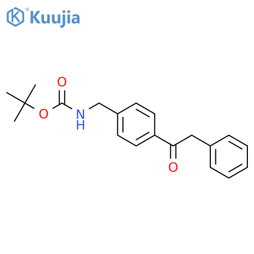 (4-Phenylacetyl-benzyl)-carbamic acid tert-butyl ester structure