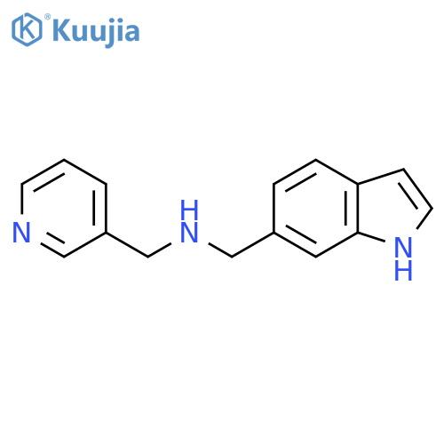 N-(1H-Indol-6-ylmethyl)-N-(pyridin-3-ylmethyl)-amine structure