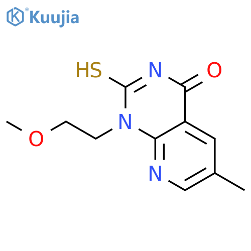 1-(2-methoxyethyl)-6-methyl-2-sulfanyl-1H,4H-pyrido2,3-dpyrimidin-4-one structure