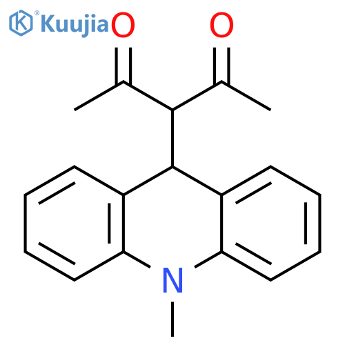 2,4-Pentanedione, 3-(9,10-dihydro-10-methyl-9-acridinyl)- structure