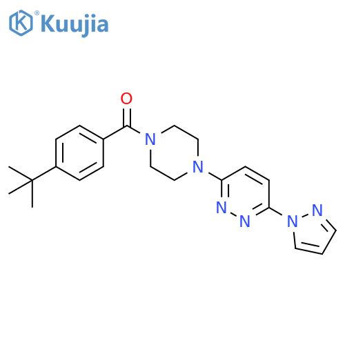 3-[4-(4-tert-butylbenzoyl)piperazin-1-yl]-6-(1H-pyrazol-1-yl)pyridazine structure