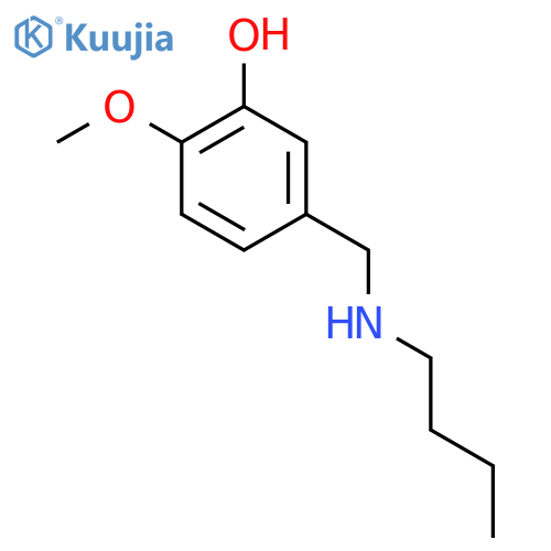 5-(butylamino)methyl-2-methoxyphenol structure