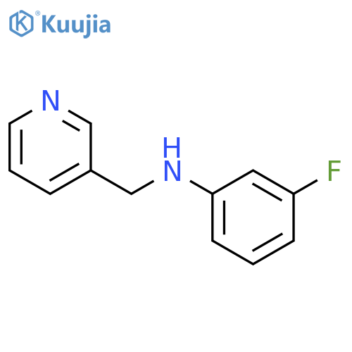 3-fluoro-N-[(pyridin-3-yl)methyl]aniline structure