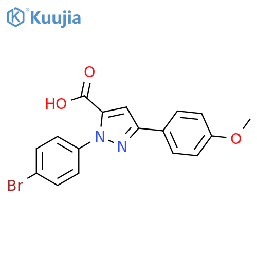 1H-Pyrazole-5-carboxylic acid, 1-(4-bromophenyl)-3-(4-methoxyphenyl)- structure