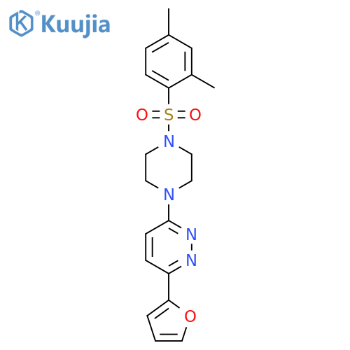 3-[4-(2,4-dimethylbenzenesulfonyl)piperazin-1-yl]-6-(furan-2-yl)pyridazine structure