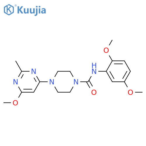 N-(2,5-dimethoxyphenyl)-4-(6-methoxy-2-methylpyrimidin-4-yl)piperazine-1-carboxamide structure