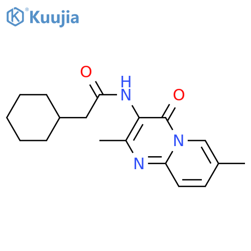 2-cyclohexyl-N-{2,7-dimethyl-4-oxo-4H-pyrido[1,2-a]pyrimidin-3-yl}acetamide structure