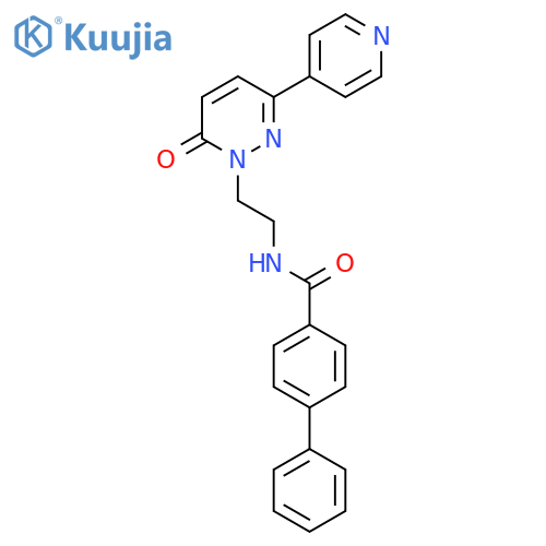 N-{2-[6-oxo-3-(pyridin-4-yl)-1,6-dihydropyridazin-1-yl]ethyl}-[1,1'-biphenyl]-4-carboxamide structure