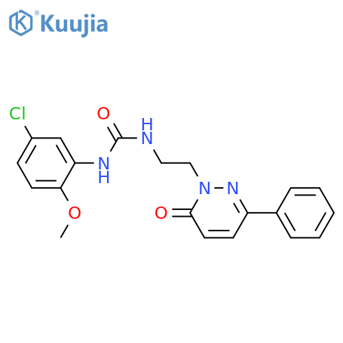 1-(5-chloro-2-methoxyphenyl)-3-[2-(6-oxo-3-phenyl-1,6-dihydropyridazin-1-yl)ethyl]urea structure
