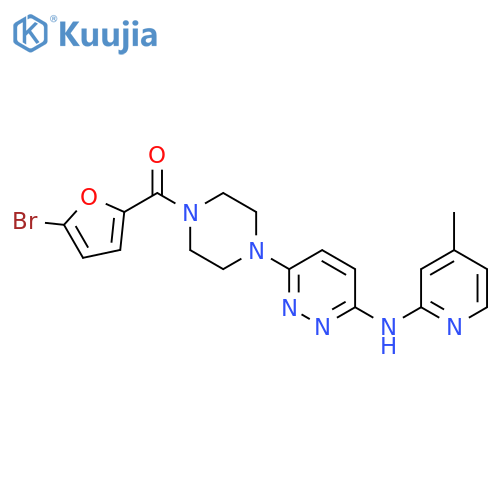 6-[4-(5-bromofuran-2-carbonyl)piperazin-1-yl]-N-(4-methylpyridin-2-yl)pyridazin-3-amine structure