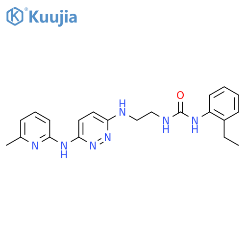 1-(2-ethylphenyl)-3-[2-({6-[(6-methylpyridin-2-yl)amino]pyridazin-3-yl}amino)ethyl]urea structure