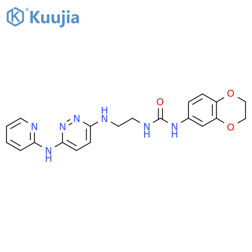 1-(2,3-dihydro-1,4-benzodioxin-6-yl)-3-[2-({6-[(pyridin-2-yl)amino]pyridazin-3-yl}amino)ethyl]urea structure