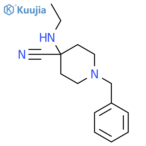 1-Benzyl-4-cyano-4-(ethylamino)-piperidine structure