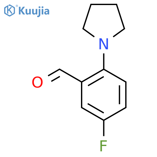 5-Fluoro-2-(pyrrolidin-1-yl)benzaldehyde structure
