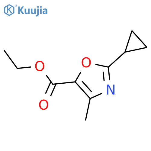 ethyl 2-cyclopropyl-4-methyl-1,3-oxazole-5-carboxylate structure