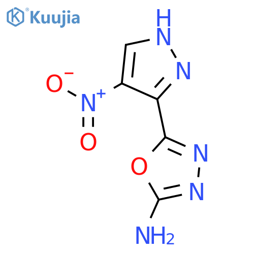 2-Amine-5-(4-nitro-1H-pyrazol-5-yl)-1,3,4-oxadiazole structure