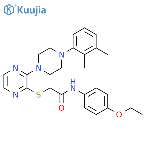 2-({3-[4-(2,3-dimethylphenyl)piperazin-1-yl]pyrazin-2-yl}sulfanyl)-N-(4-ethoxyphenyl)acetamide structure