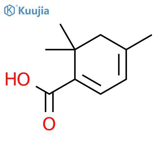 1,3-Cyclohexadiene-1-carboxylic acid, 4,6,6-trimethyl- structure