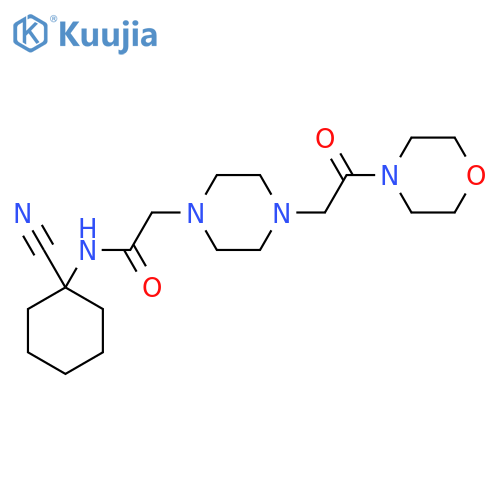 N-(1-cyanocyclohexyl)-2-{4-[2-(morpholin-4-yl)-2-oxoethyl]piperazin-1-yl}acetamide structure