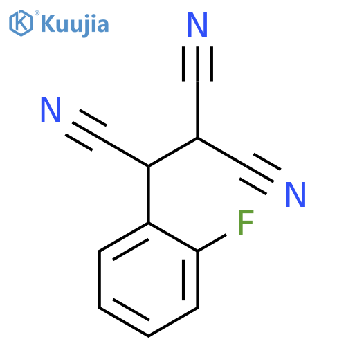 1-(2-fluorophenyl)ethane-1,2,2-tricarbonitrile structure