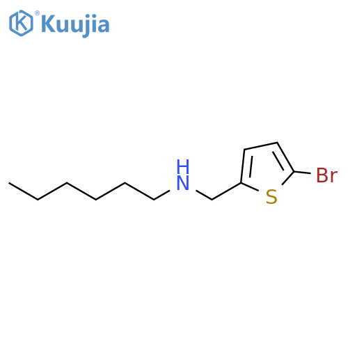 (5-bromothiophen-2-yl)methyl(hexyl)amine structure
