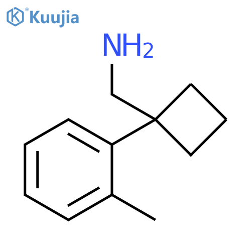 1-(2-methylphenyl)cyclobutylmethanamine structure