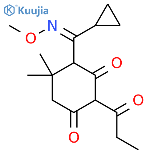 1,3-Cyclohexanedione, 4-[cyclopropyl(methoxyimino)methyl]-5,5-dimethyl-2-(1-oxopropyl)- structure