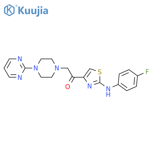 2-{2-[(4-fluorophenyl)amino]-1,3-thiazol-4-yl}-1-[4-(pyrimidin-2-yl)piperazin-1-yl]ethan-1-one structure