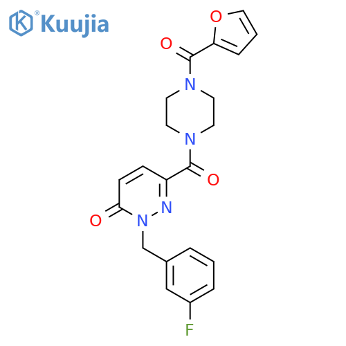 2-[(3-fluorophenyl)methyl]-6-[4-(furan-2-carbonyl)piperazine-1-carbonyl]-2,3-dihydropyridazin-3-one structure